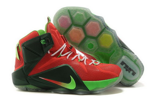 Mens Nike Lebron Xii Christmas Red Green Online